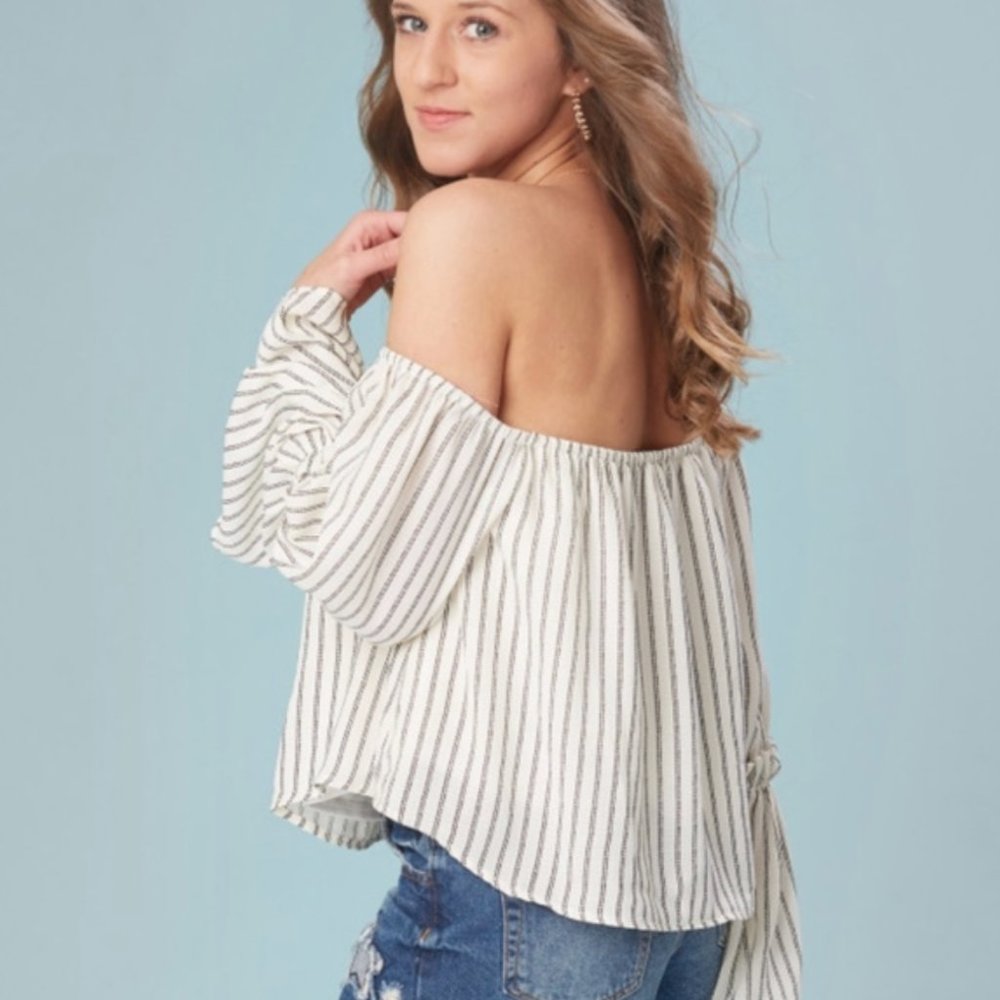 Altar'd State Off Shoulder Ruffle Top Blouse - Picture 1 of 8